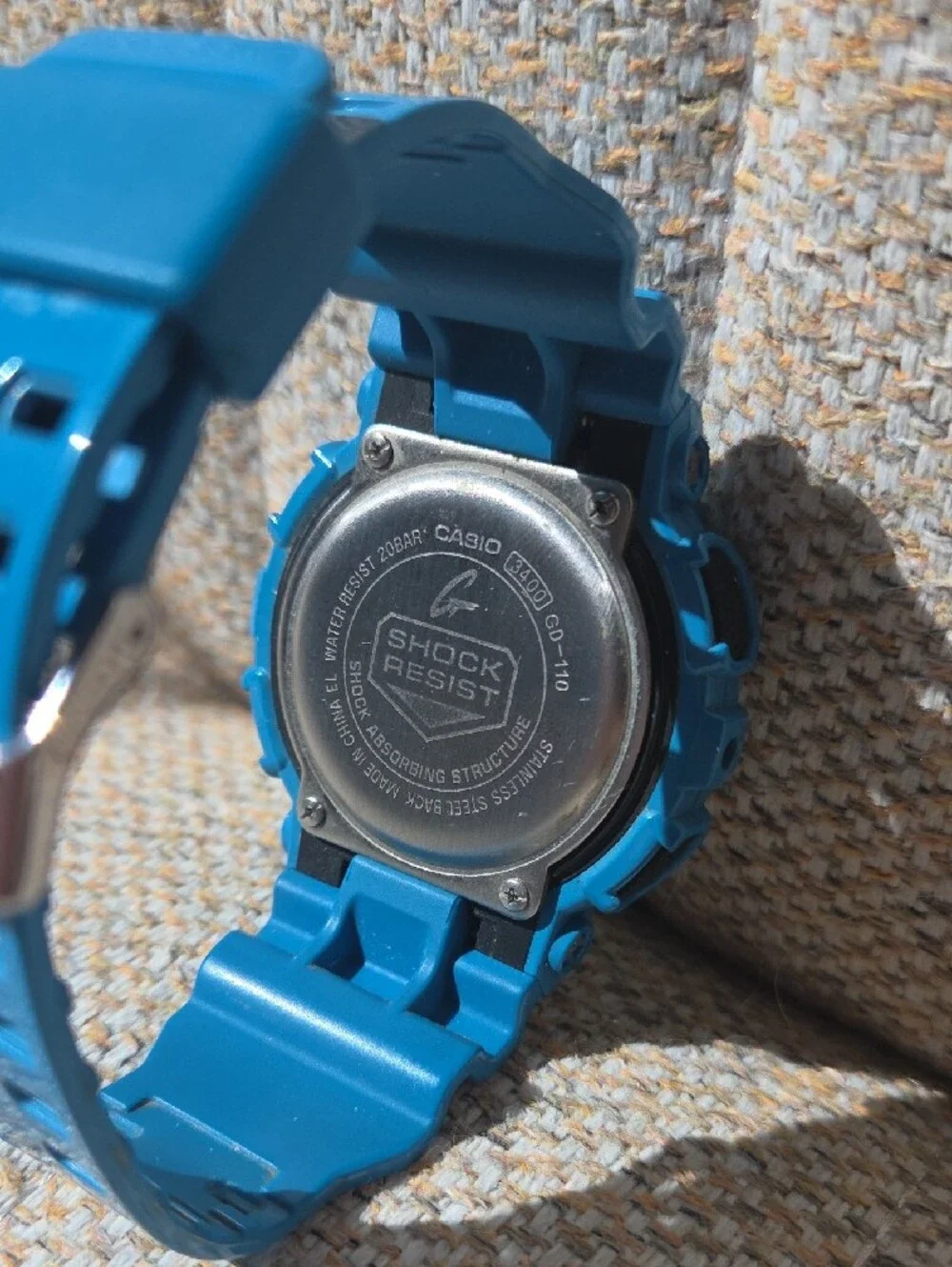 Casio G-Shock Bright Blue Digital Sport Watch - Rare